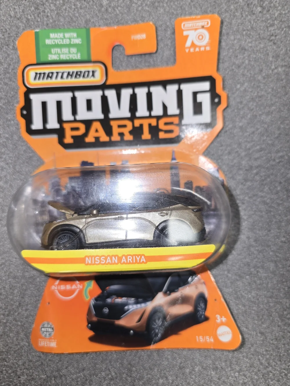 Match Metallic Gold Nissan Ariya Die-Cast Car